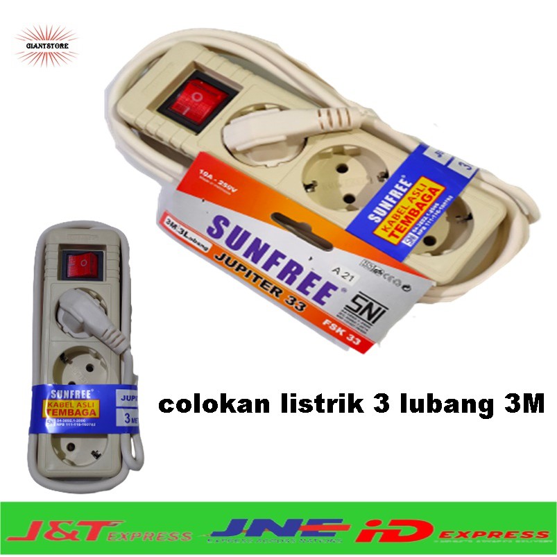 colokan listrik 3 lubang 3M