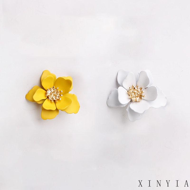 Anting Desain Bunga Lacquer Buram Serbaguna Untuk Aksesoris