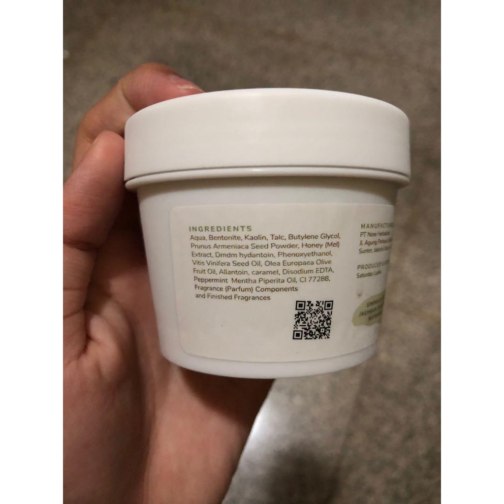 Minty Gentle Scrub Face Mask by Saturday Looks 125gr Original BPOM