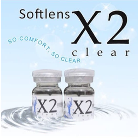 SOFTLENS X2 CLEAR 1 TAHUN ( BENING ) 0.50 SD 4.50 | HARGA PERBOTOL | SEPASANG WAJIB BELI 2 BOTOL