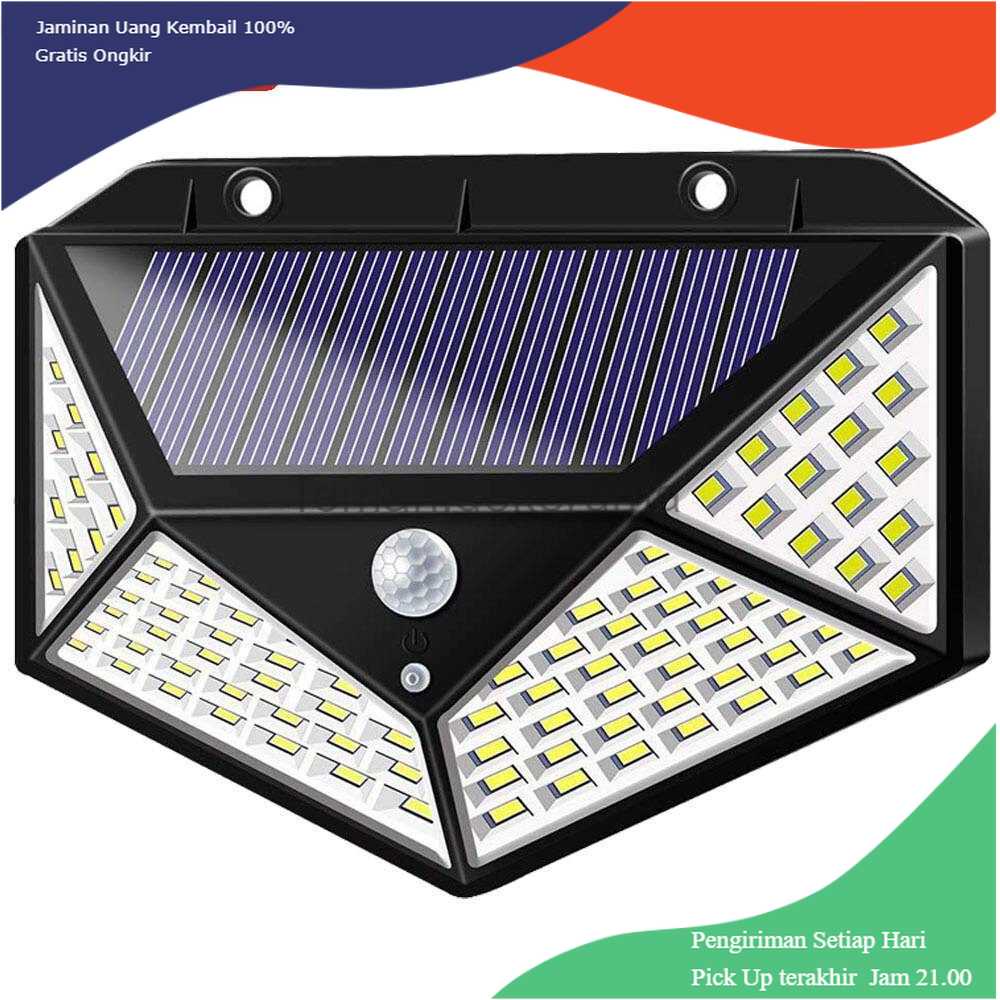 TD-DHA TaffLED Lampu Taman Solar Panel Sensor Gerak 100 LED - HW1015