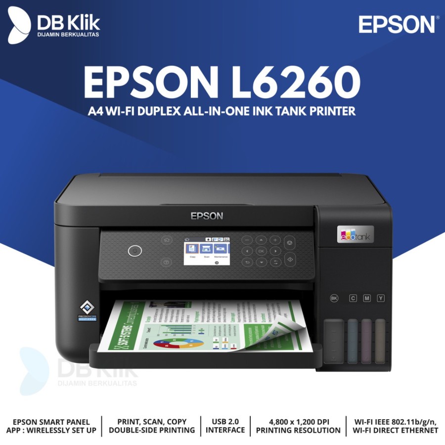 Printer EPSON L6260 A4 Wi-Fi Duplex All-in-One - EPSON L6260 Ink Tank