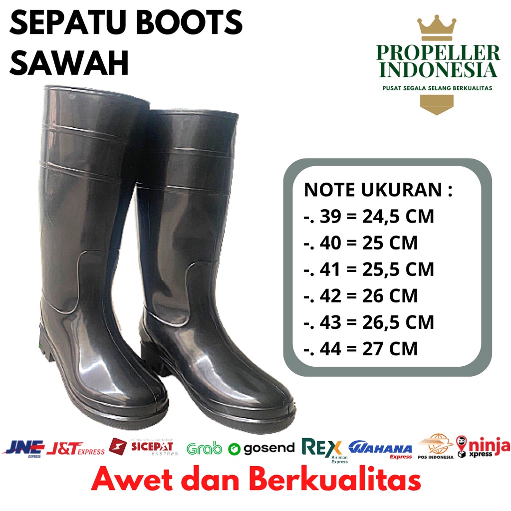 Sepatu Boots Karet Sepatu Sawah Petani Pendek Elastis