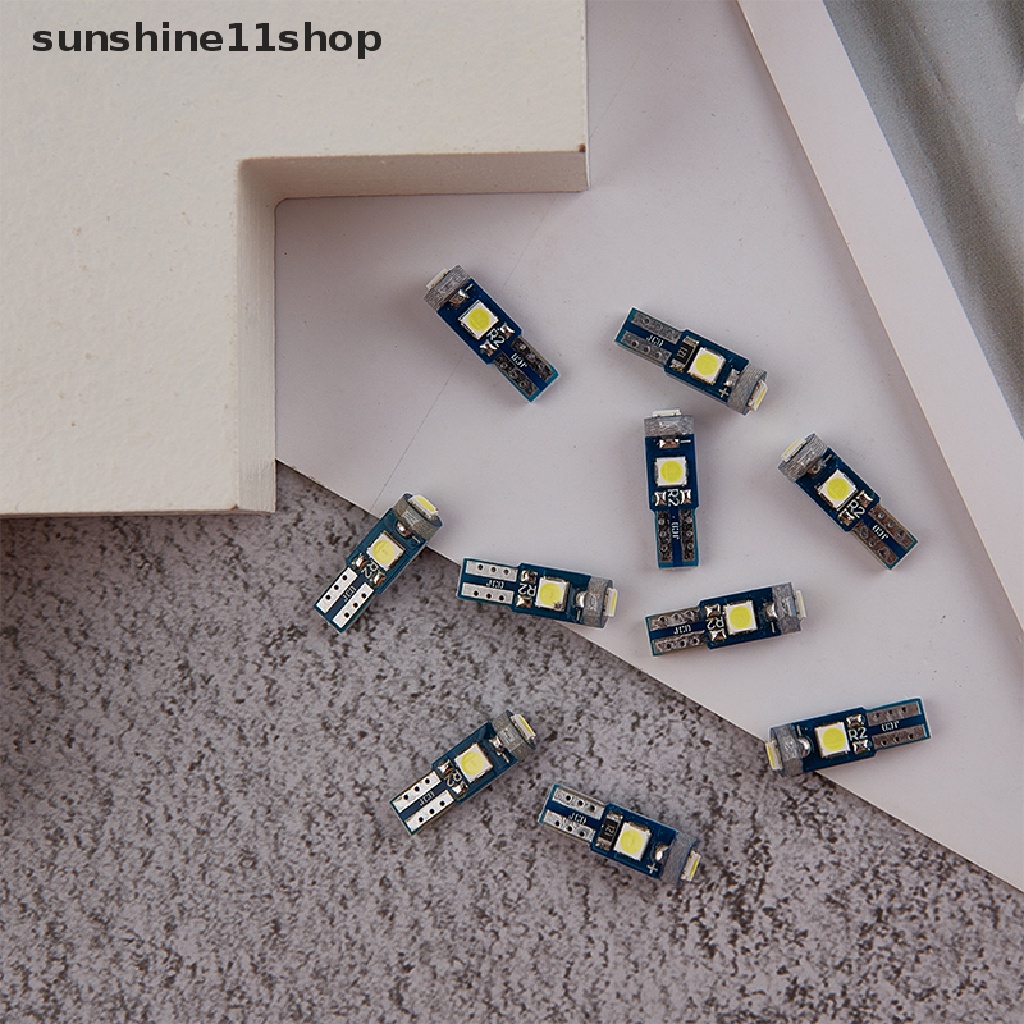 Sho - 10Pcs Lampu Led T5 12V Untuk Interior Mobil