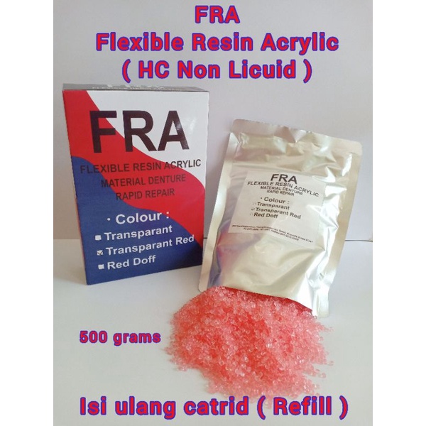 Valplast FRA ( FLEXIBLE RESIN ACRYTEON) (BahanMembuatGigiPalsu) 500 gram