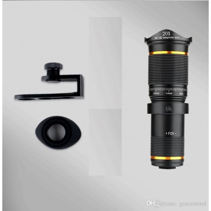 Telescopic 4K HD Telephoto Lens 20x for Mobile Phone