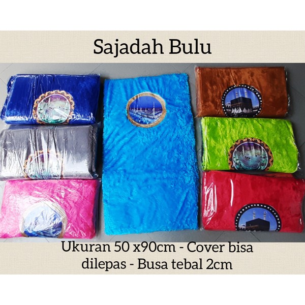 SAJADAH BULU UKURAN 50 X 90 CM TEBAL 2 CM / SAJADAH / ALAS SEMBAHYANG / ALAS SHOLAT / SAJADAH BUSA