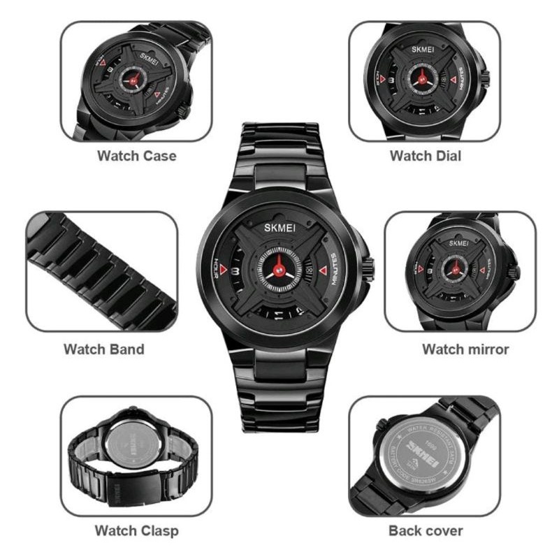 Jam Trending Jam Tangan SKMEI 1699 Jam Tangan Pria Analog Tali Stainless