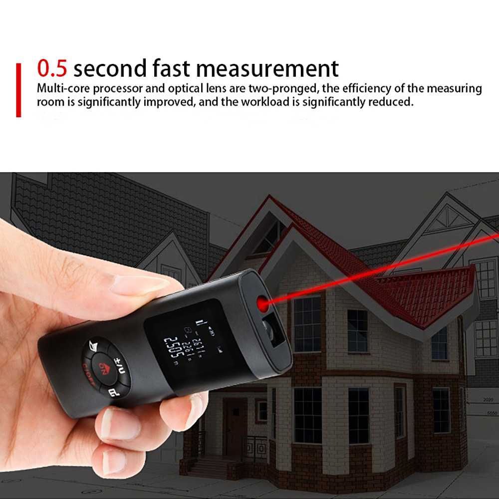 [BISA COD] JLNONLNJKT  Pengukur Jarak Laser Distance Meter Mini Handheld 40M - JQ-40