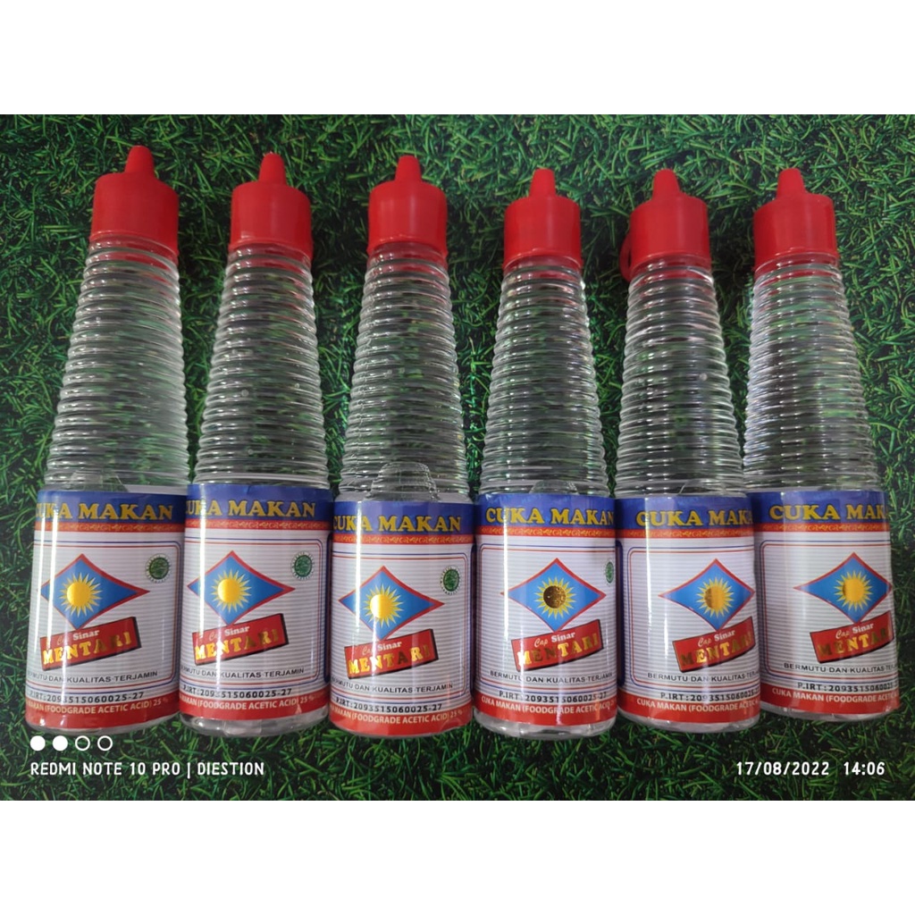 Paket Hemat Cuka Makan Cap Sinar Mentari Isi 6 Botol 150mL [Halal]