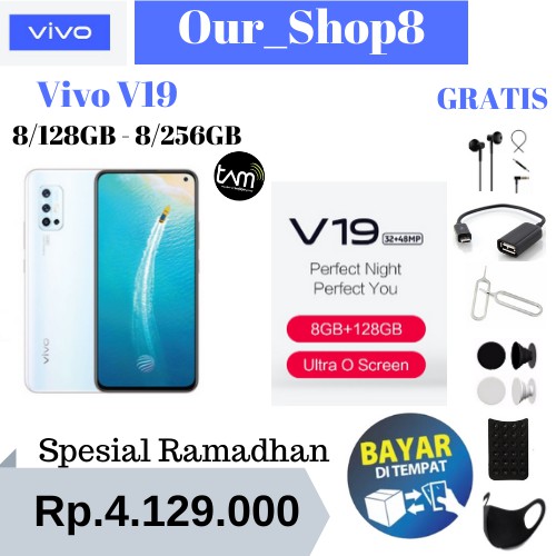 Vivo V19 8/128GB 8/256GB Garansi Resmi vivo Indonesia