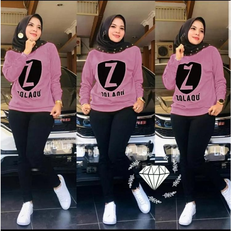 SWEATER LENGAN PANJANG/SWEATER ZOLAQU/COD /BAJU WANITA LENGAN PANJANG/SWEATER HIJAB STYLE