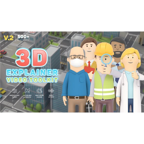 3D Characters Explainer Toolkit v2 – Videohive After Effects Project