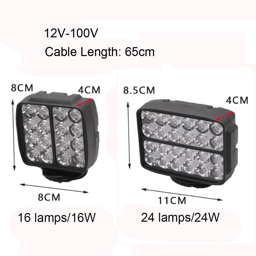 R-FLOWER Senter Kepala Sepeda Listrik Waterproof Super Terang Bagian Refitting16/24 Lampu LED