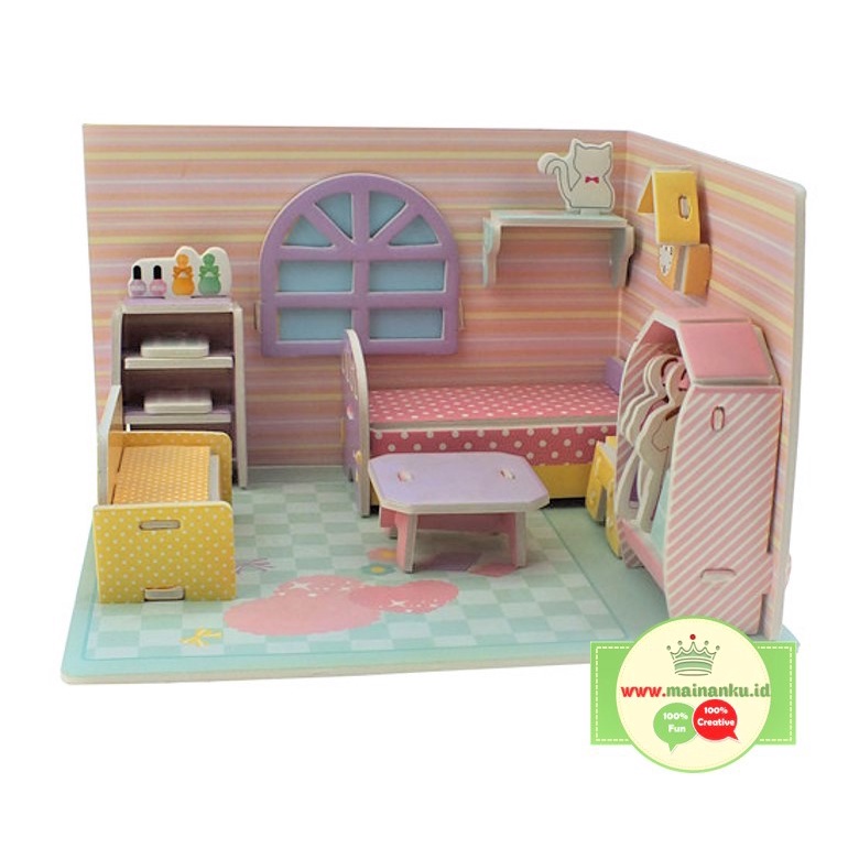 Puzzle Anak GIRLS BED ROOM 1690D