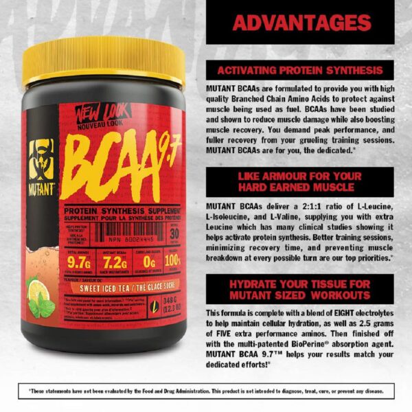 Mutant BCAA 9.7 30 Serving Powder BPOM AOM