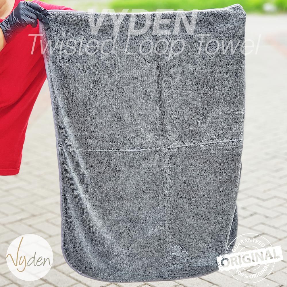 Lap Pengering Cuci Mobil VYDEN Drying Towel Twisted Loop Premium Korean Microfiber 600GSM Water Magnet Killer Handuk Kanebo Jumbo Extra Large Kain Cuci Motor Tidak Bikin Baret Sekali Tarik Kering Garansi