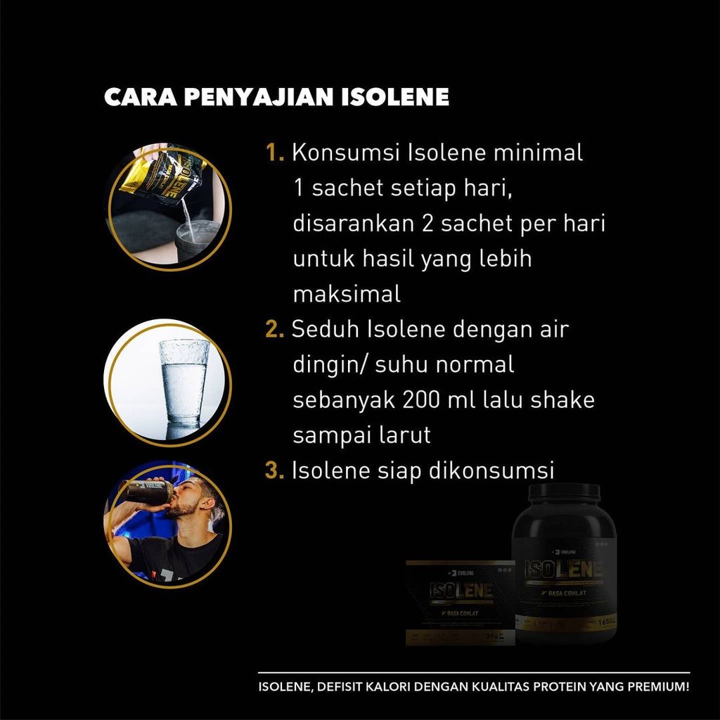 ISOLENE 50 SERVING WHEY ISOLATE BPOM HALAL PROTEIN FITNESS GYM BONUS 1.65 KG EVOLENE EVOWHEY EVOLINE EVOLEN COKLAT / VANILA / STRAWBERRY PRO PROISOLATE SUSU DIET PENURUN BERAT BADAN ISOLANE ISOLEN ISOLIN