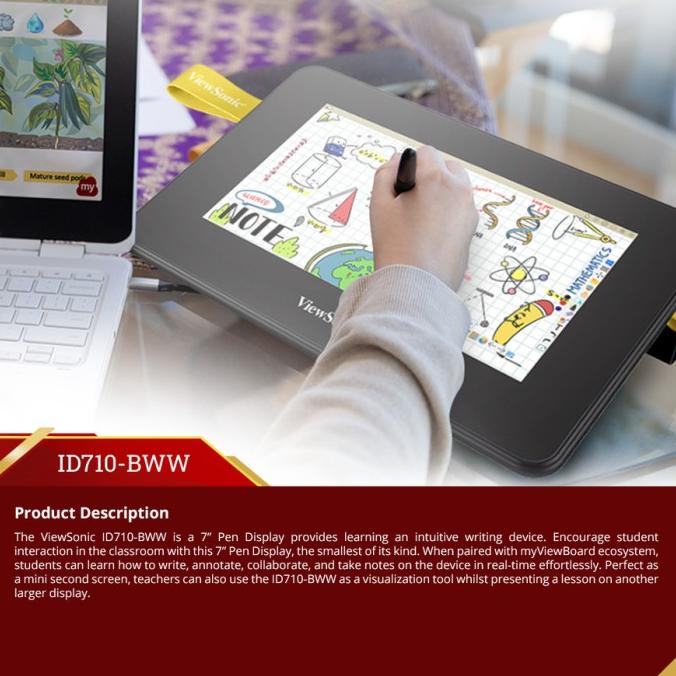 

Pen Display ViewSonic ViewBoard ID710 |7" Screen Drawing Pad