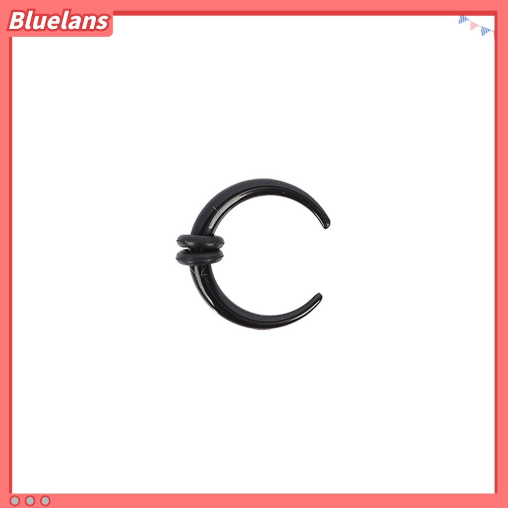 1 Pc Anting Ear Tunnel Expander Bahan Akrilik Bentuk Bulan Sabit