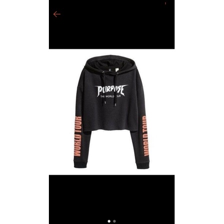 HOODIE CROP H&M X JUSTIN BIEBER