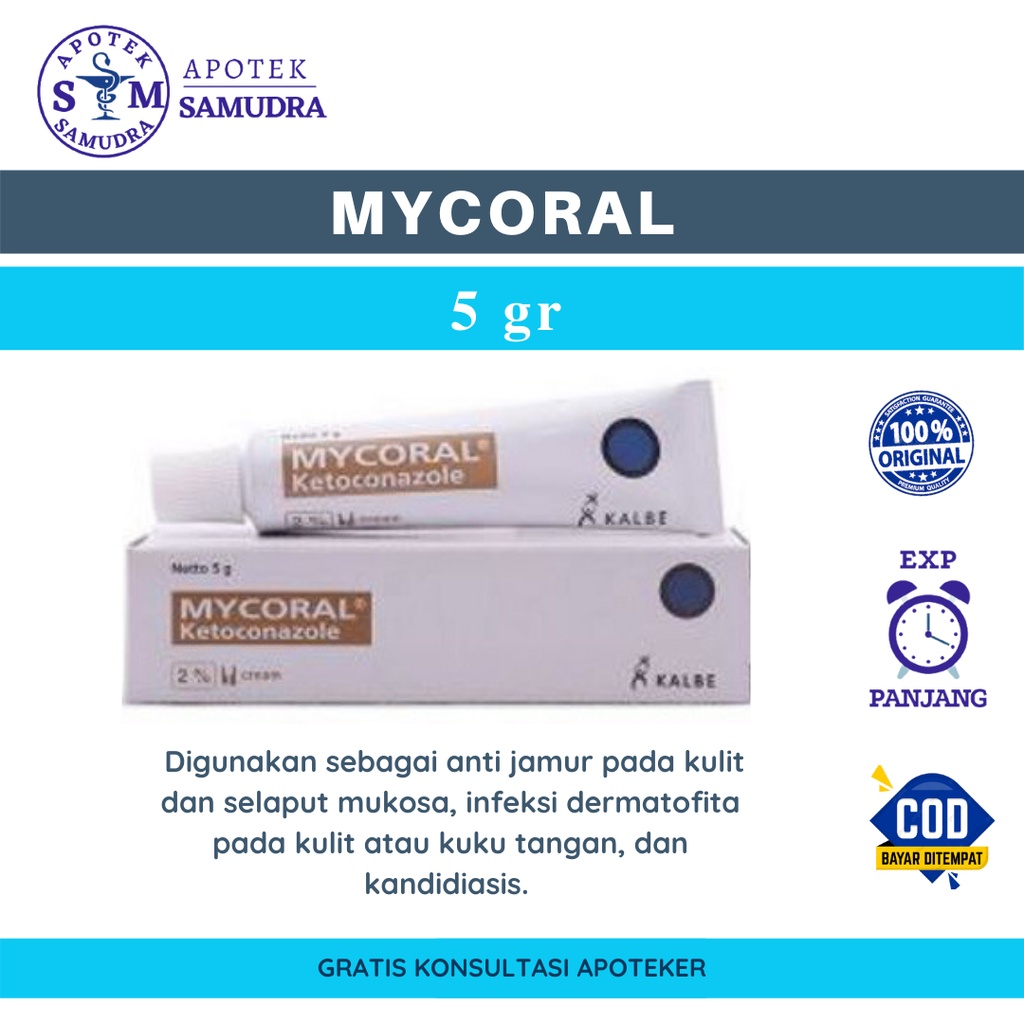 MYCORAL salep - 5gr - obat jamur kulit obat jamur kuku salep panu salep kudas salep kurap salep kutu