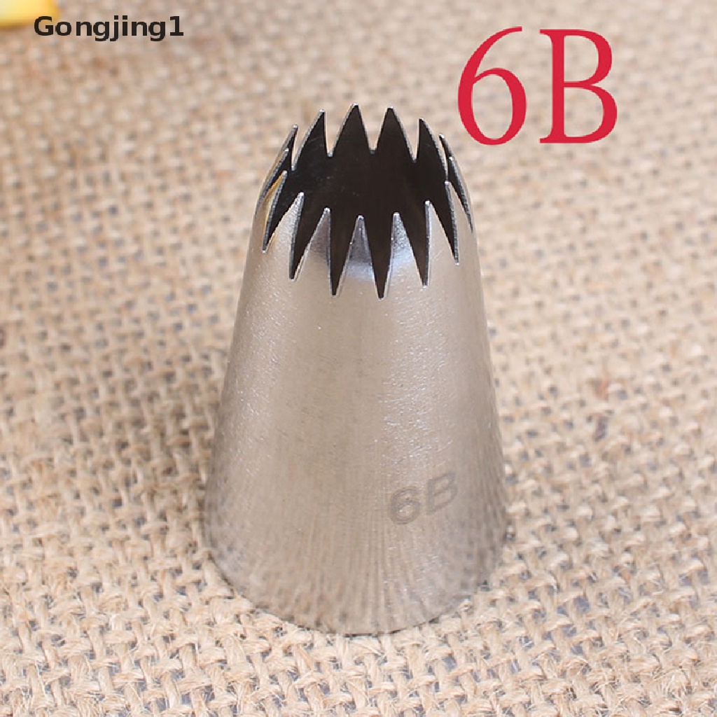 Gongjing1 6B Spuit Piping Bahan Stainless Steel Untuk Dekorasi Kue