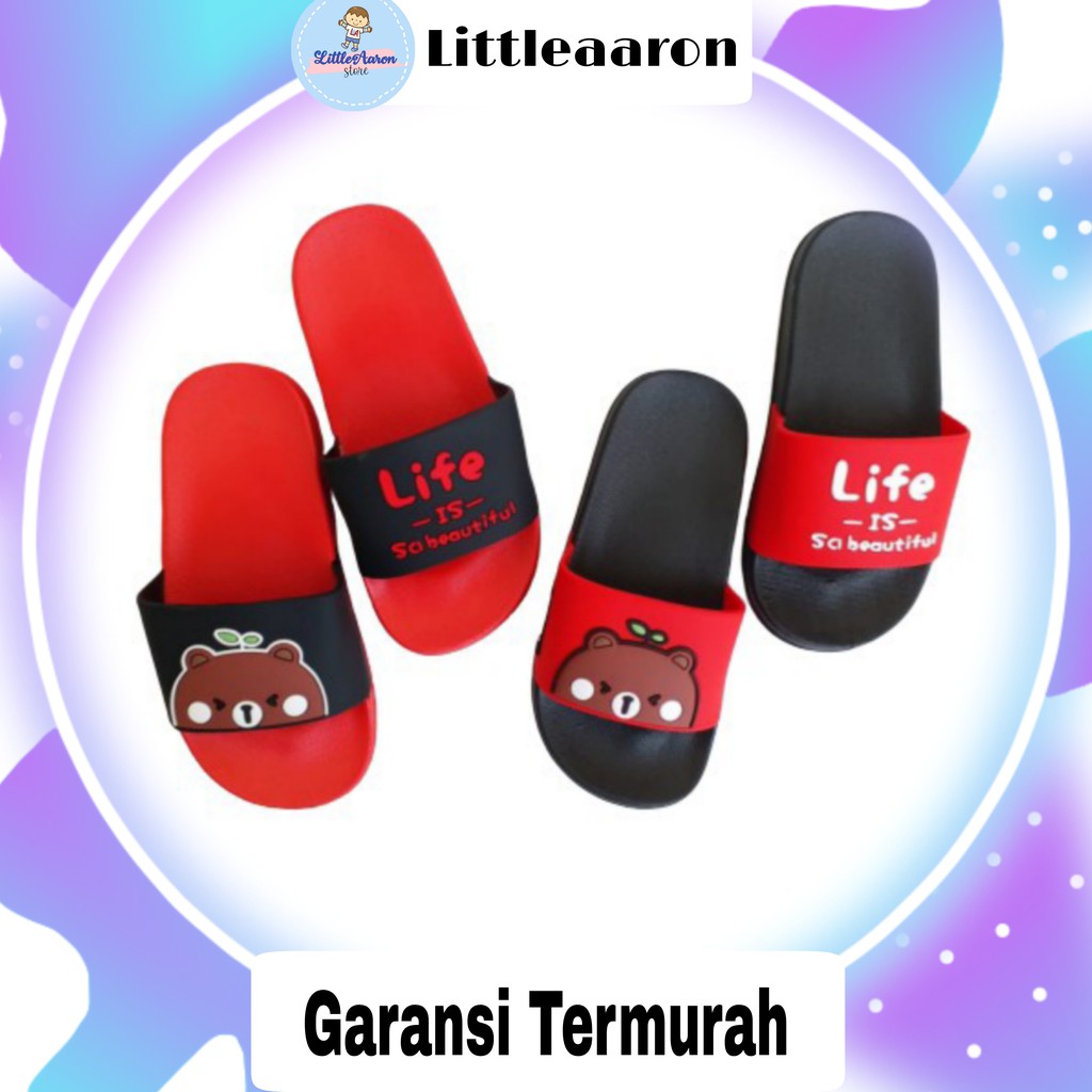 LittleAaron SANDAL LIFE BEAR Sandal Anak Selop Karet Import Berkualitas 1-8 Tahun Sport Termurah Sendal Bayi Anak Cewek Cowok