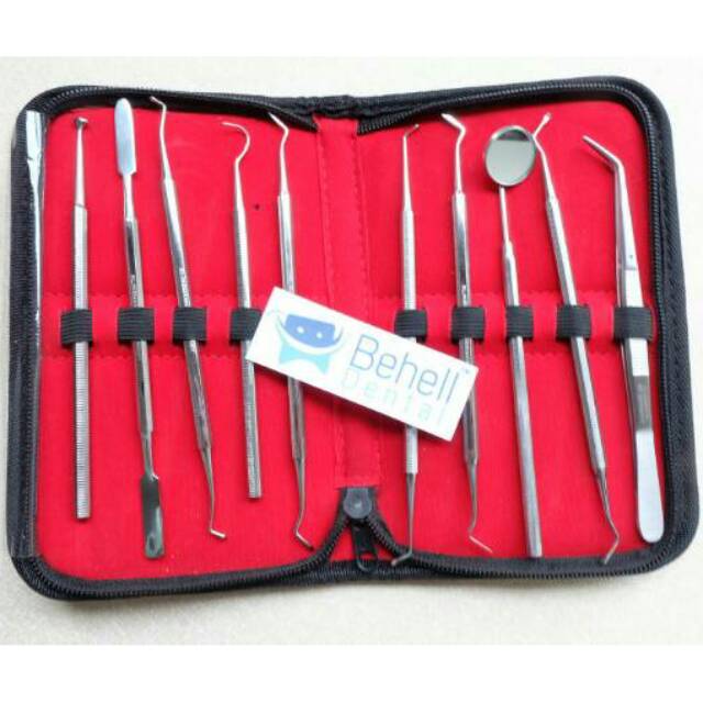 Instrument Dental Kit / LINstrumen set kikir plak / karang gigi lengkap . alat behel BEHELLDENTAL