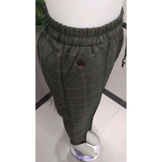  celana  kotak zara  panjang wanita baggy pants  Tartan 