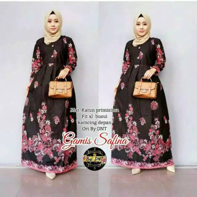 Gamis Batik Katun - Gamis Batik Syari - Gamis Batik Murah - Gamis Batik Sogan - Gamis Batik Muslimah