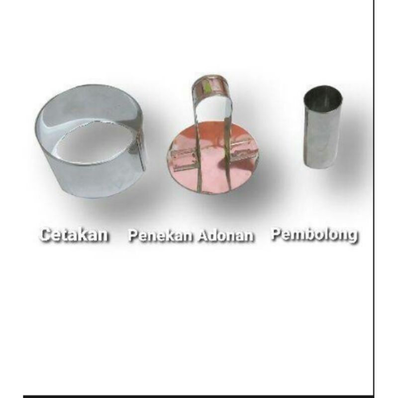 

1 SET Cetakan ring donat + Pembolong + Penekan / Cetakan donat stainless steel/ Cetakan ring