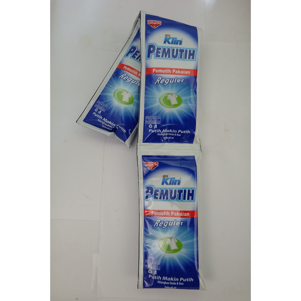 SO KLIN PEMUTIH PAKAIAN  40 ML 1 RENCENG 6 PCS