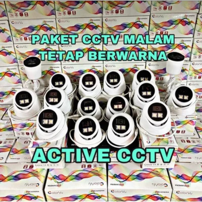 paket kamera cctv 5mp color vu 16 camera komplit siap pasang colorvu colour malam bisa berwarna 16ch