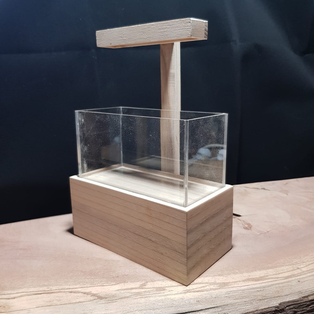 Aquarium Mini Lampu Dan Dudukan Kayu Aquascape Akuarium Cupang Udang Shopee Indonesia Aquarium kayu cupang