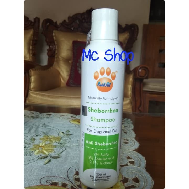 Shampoo Anjing Kucing Sheborrhea shampoo Anti ketombe 200 ml Raid All