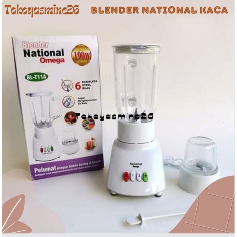 Blender National 2 in 1 / Blender Kaca murah/Blender national omega/blender viva national