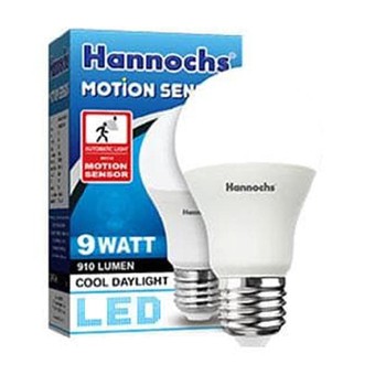 Lampu LED Hannochs Motion Sensor 9w 9 Watt Deteksi Gerakan