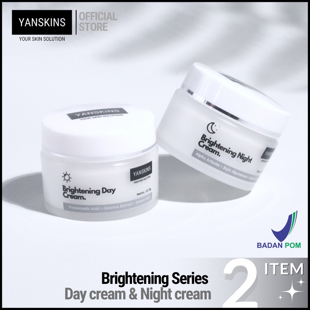 PAKET 6 ITEM SKINCARE BPOM BRIGHTENING SERIES SKIN CARE VARIAN PAKET ACNE FLEK DAN GLOW YANSKINS-5