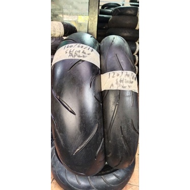 Ban bekas moge Shinko Apex 120 70 17 & 160 60 17 tebal