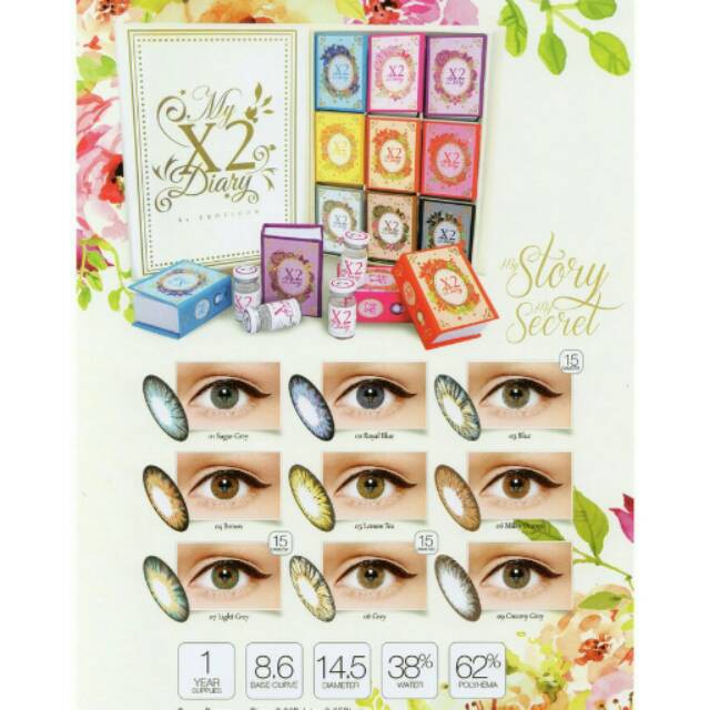 

Softlens Kontak Lensa X2 DIARY NORMAL X2 DIARY