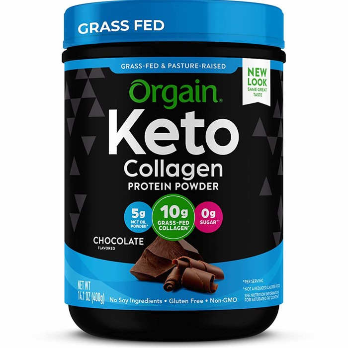 Orgain Ketogenic Keto Collagen Protein Powder MCT Oil Chocolate 400 gr