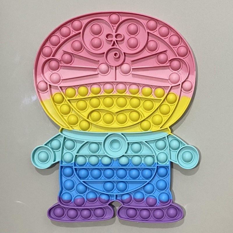 POP IT JUMBO VIRAL RAINBOW WARNA WARNI MAINAN ANAK TIKTOK-DORAEMON 40CM