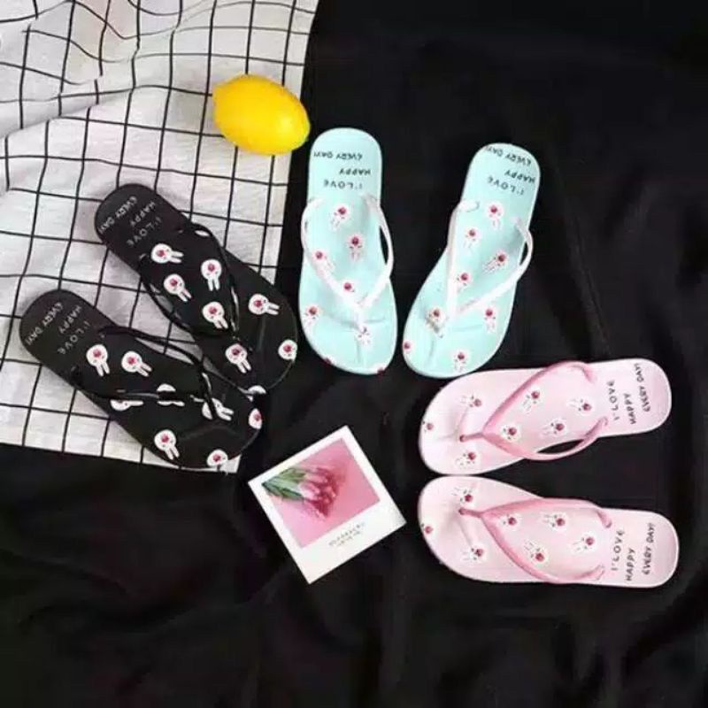 Terbaru Sandal jepit wanita motif menarik dan nyaman murah