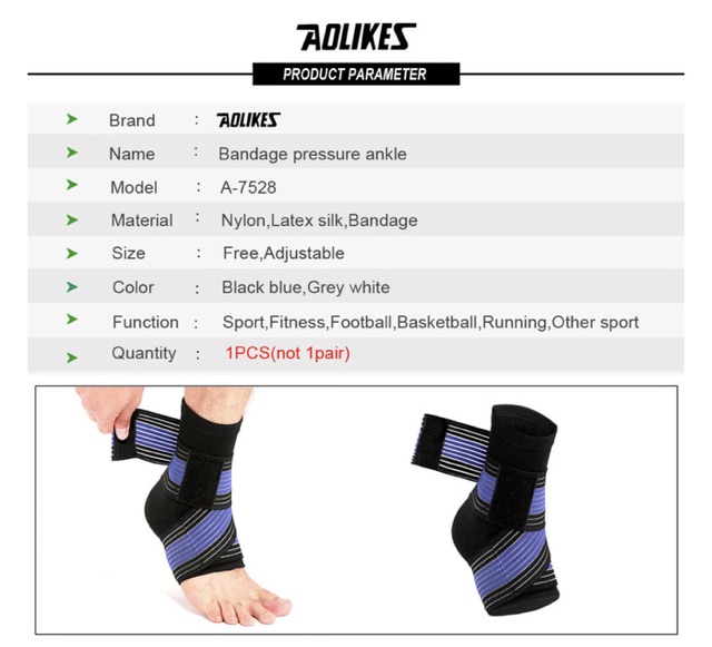 7528 AOLIKES ANKLE WRAP SLEEVE SUPPORT DEKER KAKI ENGKEL SLEEVES