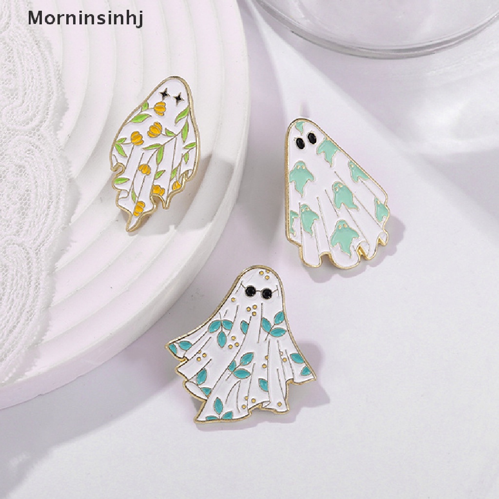 Mornin Enamel Pin Halloween Hantu Seram Bros Kerah Lencana Ransel Pakaian Pin Kartun Lucu Perhiasan Hadiah Untuk Anak-Anak Teman id