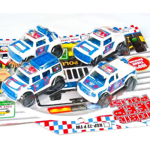 Mainan Mobil Jeep Polisi Set Mainan Mobil Polisi Pullback Mainan Anak Laki Laki Mobil Mobilan Polisi Mainan Mobil Polisi Set Isi 4 Pcs Kgp 72P