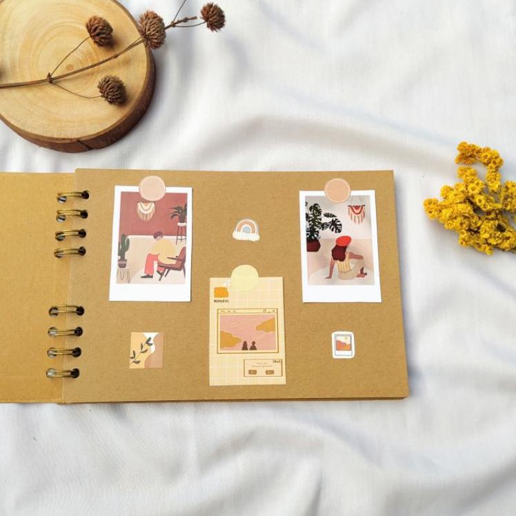 

[DISCOUNT VS079] Scrapbook Album Polos (Gratis 1 Random Polaroid dan 1 Quotes Card) Stock Banyak