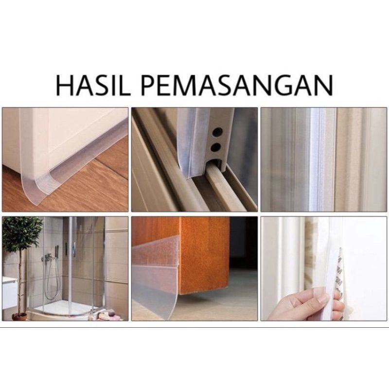 MJ88 DOOR SEAL STRIP SEAL TAPE KARET PENUTUP CELAH BAWAH PINTU SUPER MURAH