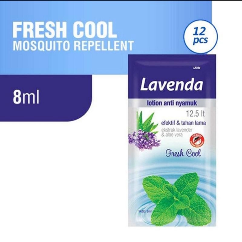 Lavenda Lotion Anti Nyamuk (1renceng = 24sachet)